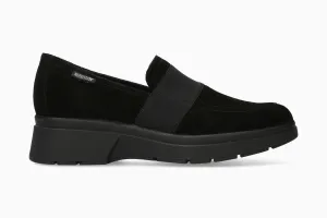 Debby - Black Velsport Sherpa Slip Ons