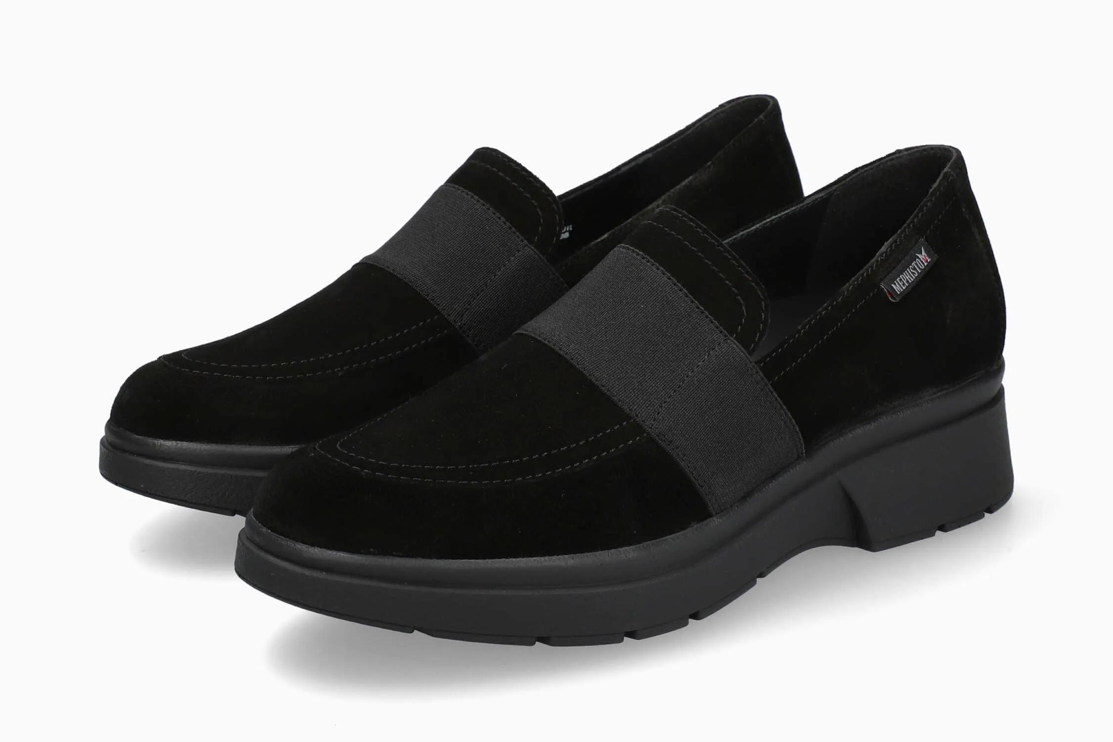 Debby - Black Velsport Slip On Shoes With Support