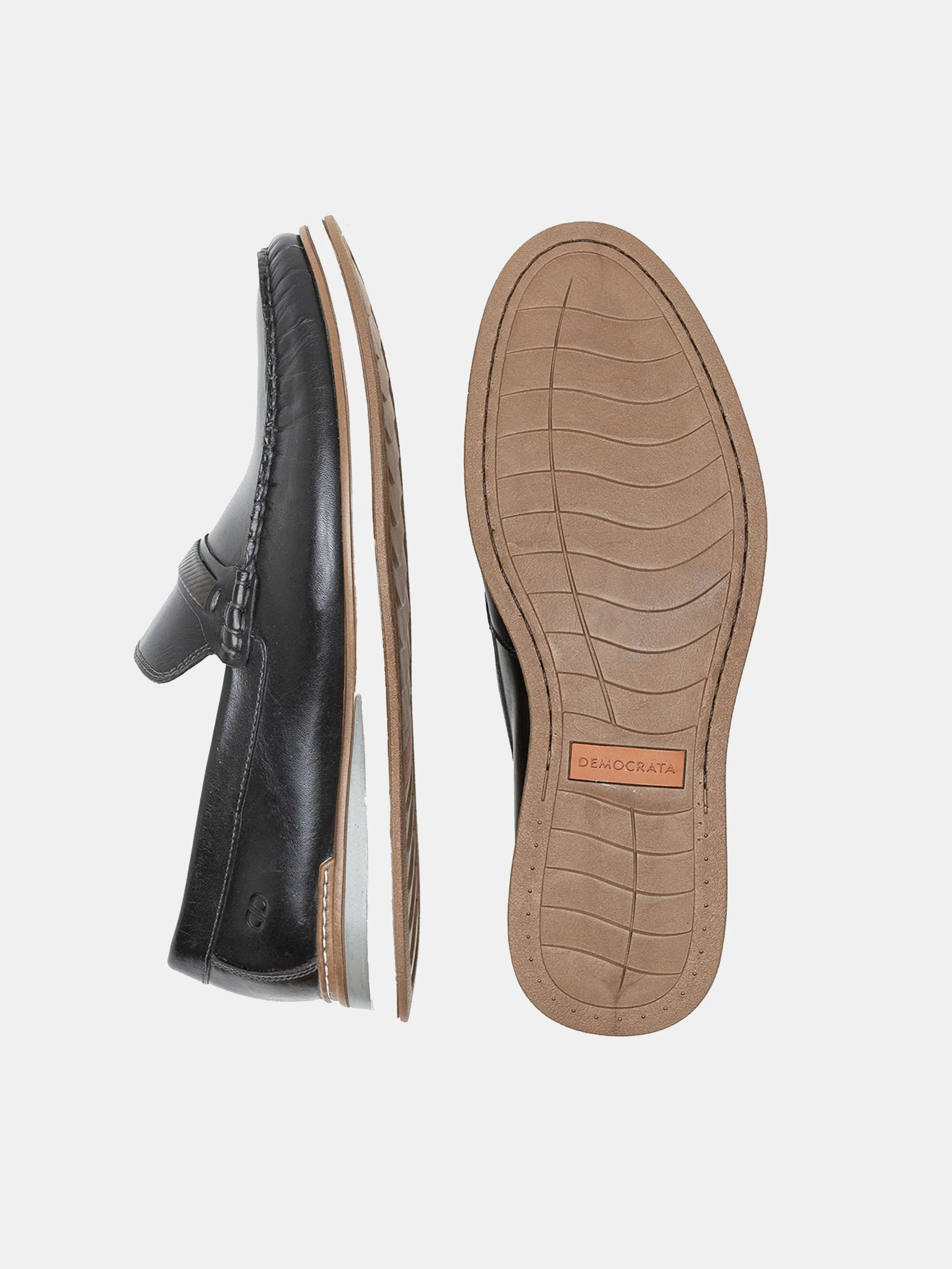 Democrata Men's Denim Flow Moccasin Loafer Shoes Backless Loafers