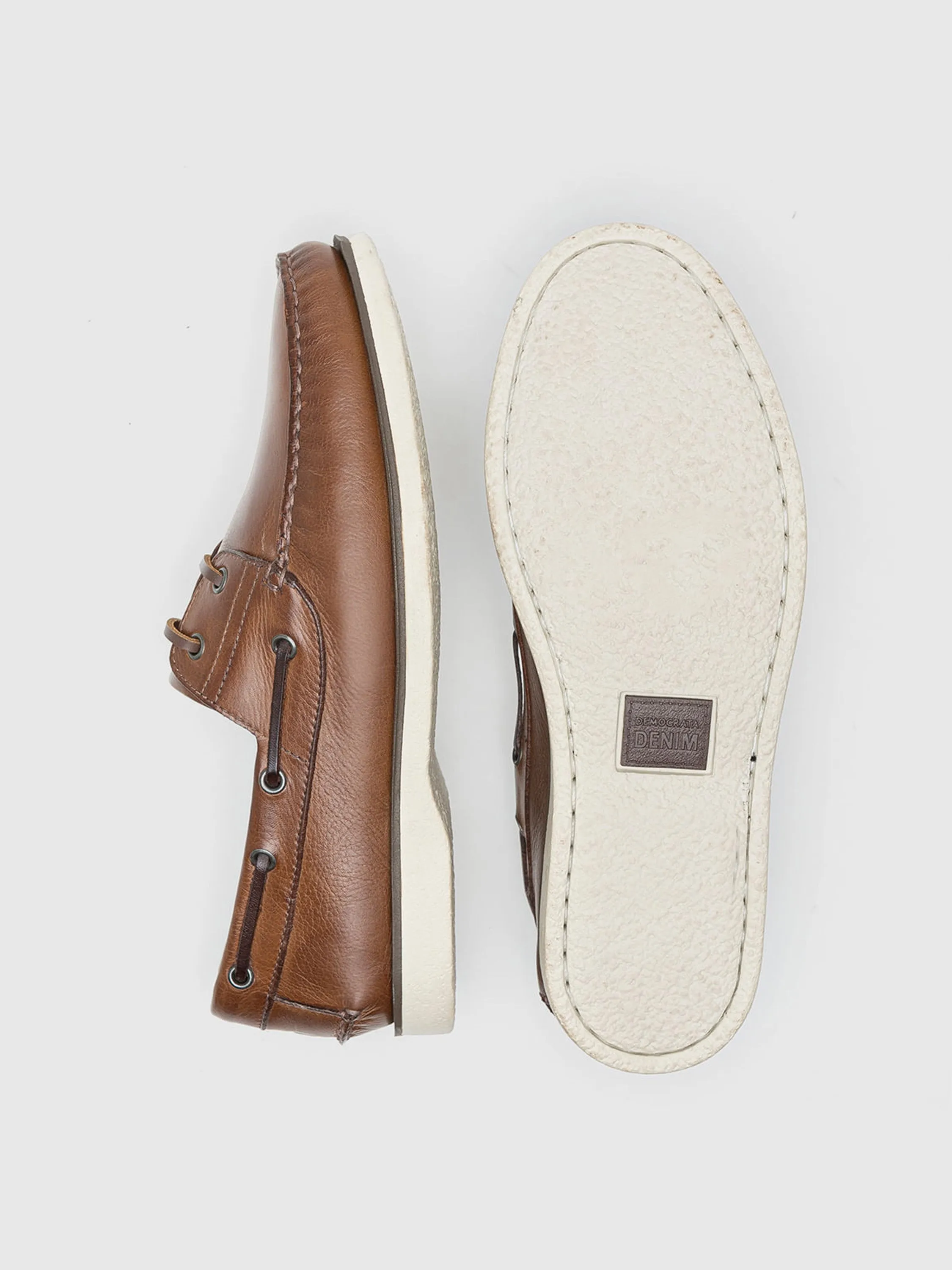 Democrata Men's Sider Garage Deck Boat Shoes Piped Loafers