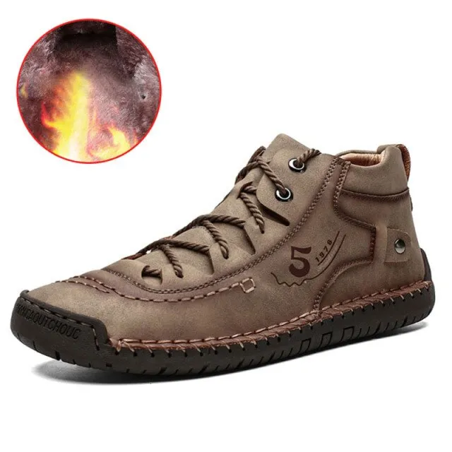 New Men Leather Casual Shoes Men Luxury Loafers Fashion Sneakers Outdoor Comfortable Casual Flat Walking Sports Shoes Pronation Flat Feet Running Shoes