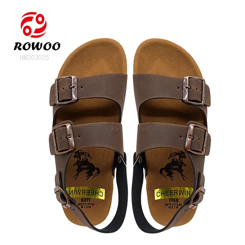 Wholesale Summer Beach Shoes With Metal Buckles Men Sandals Cork Shoes Ladies Outdoor Sandals St. Vincent Sandals