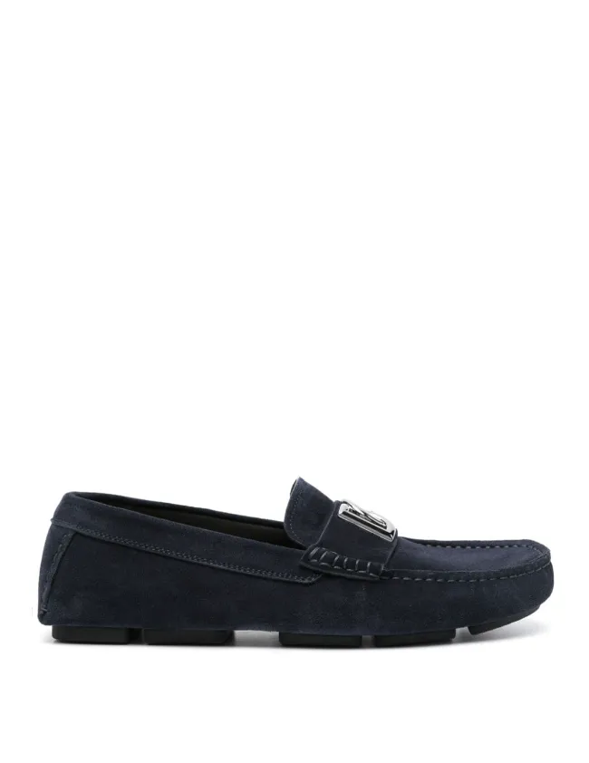 Dolce & Gabbana logo-lettering loafers Vinnys Loafers