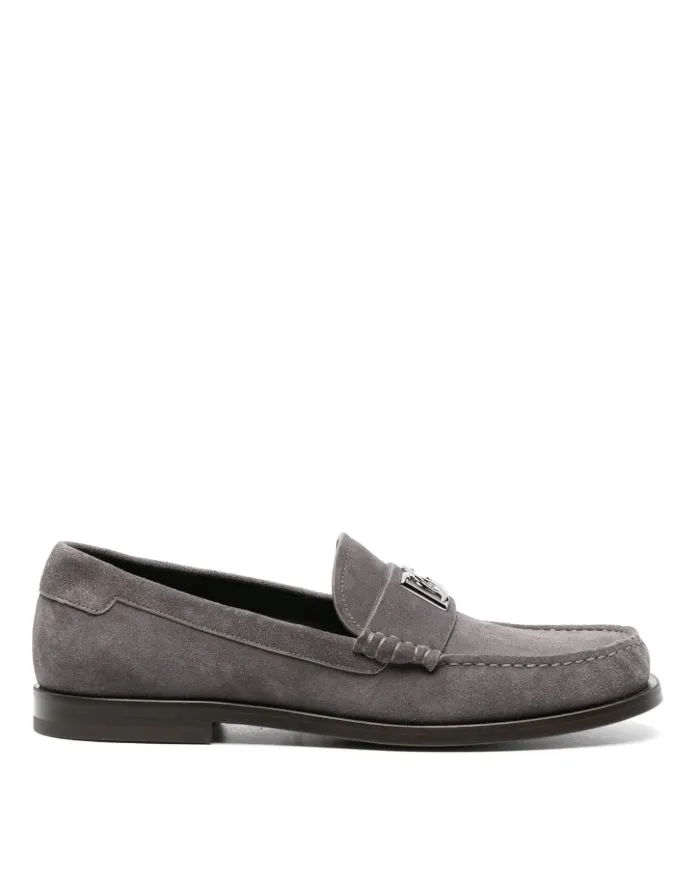 Dolce & Gabbana logo-plaque suede leather loafers Loafers On Route 40