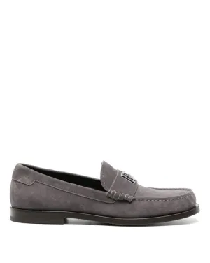 Loafers Bamboo Dolce & Gabbana logo-plaque suede leather loafers