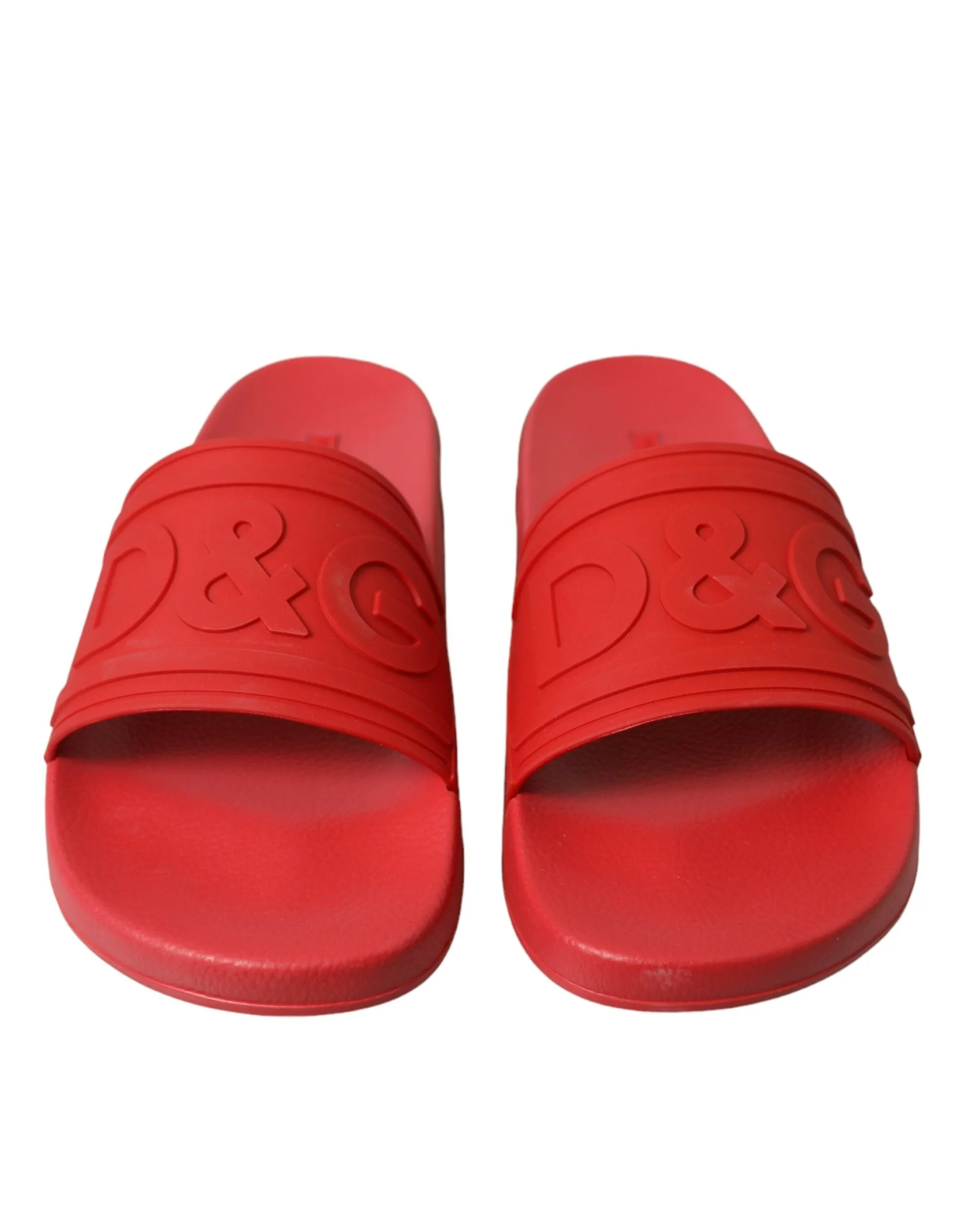 Wide Width Bridal Sandals Dolce & Gabbana Red Rubber Sandals Slippers Beachwear Shoes
