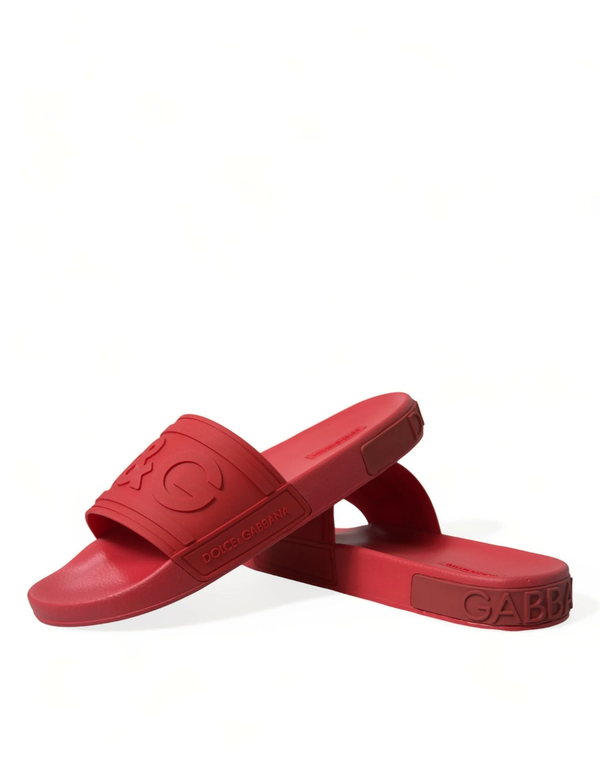 Dolce & Gabbana Red Rubber Sandals Slippers Beachwear Shoes Sandals Near Me