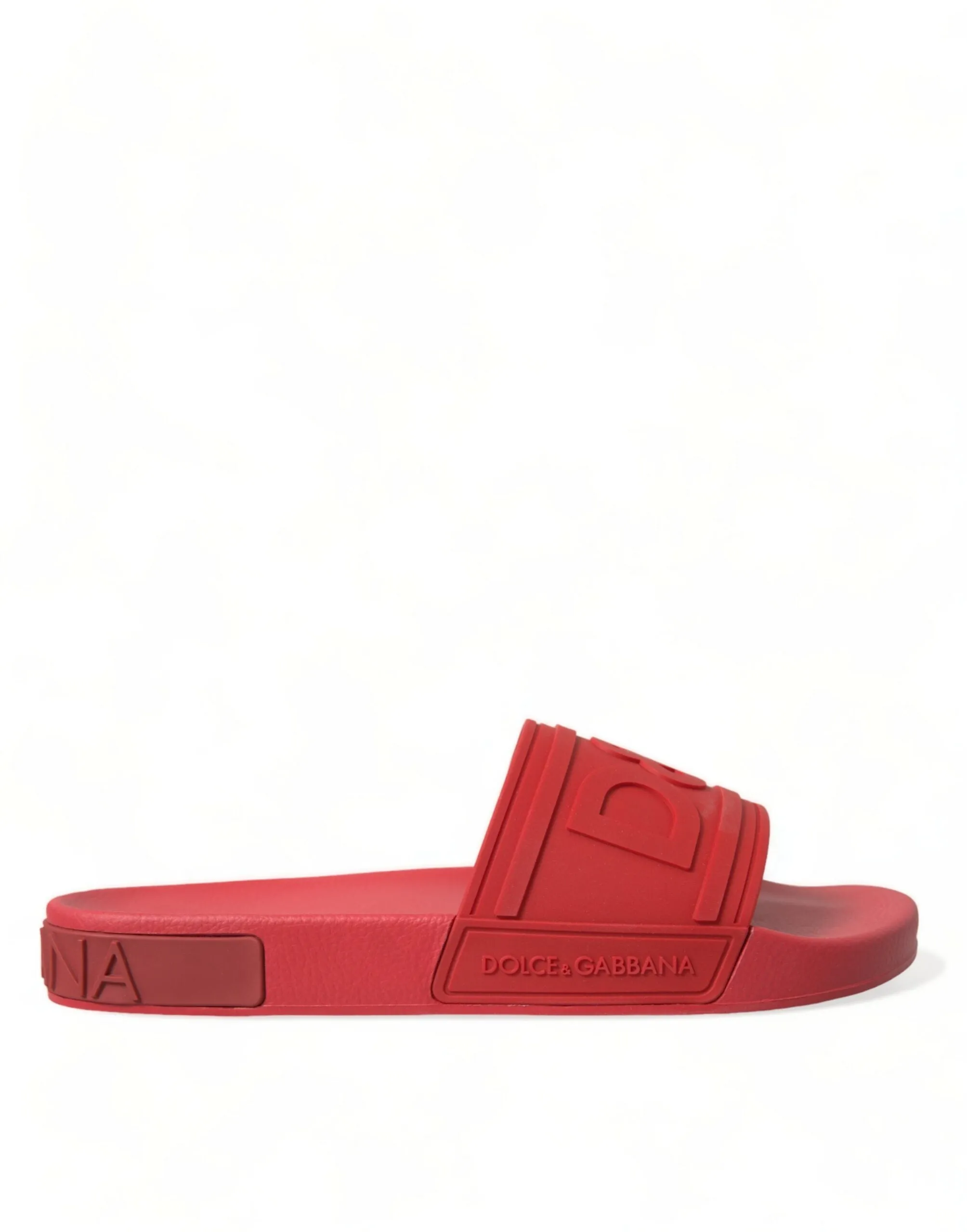 Dolce & Gabbana Red Rubber Sandals Slippers Beachwear Shoes Sandals Ecco