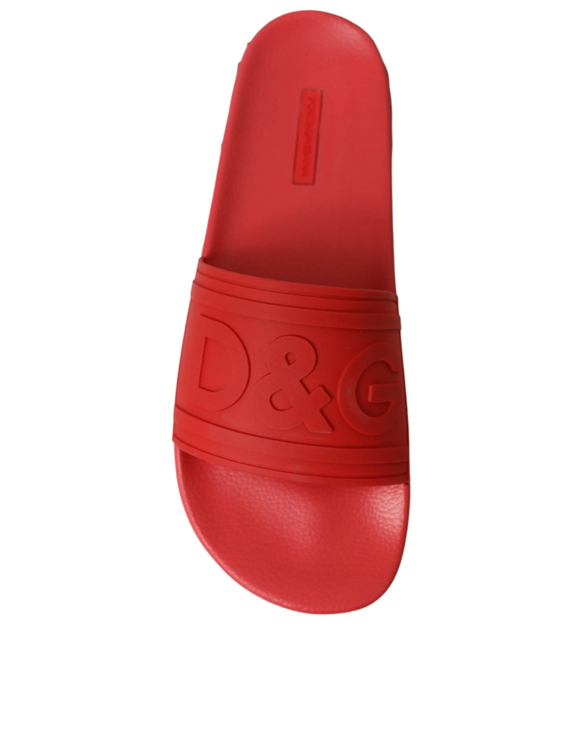Dolce & Gabbana Red Rubber Sandals Slippers Beachwear Shoes Sandals By Sofft