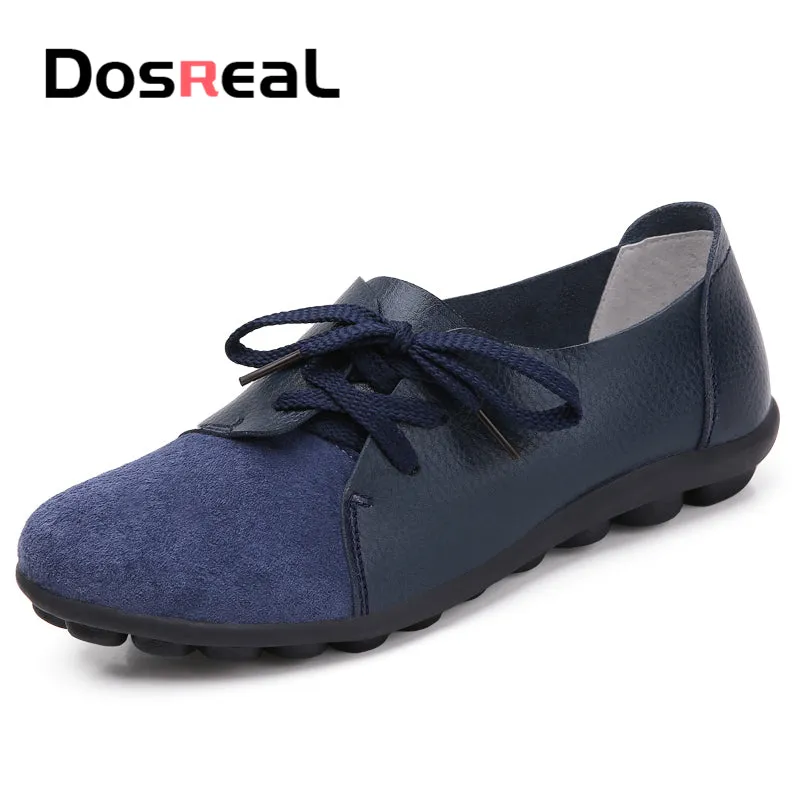 Dosreal Women Fashion Flats Shoes Lace Up Loafers Shoes Outdoor Walking Shoes Female Ballet Flats Co Kohls Loafers