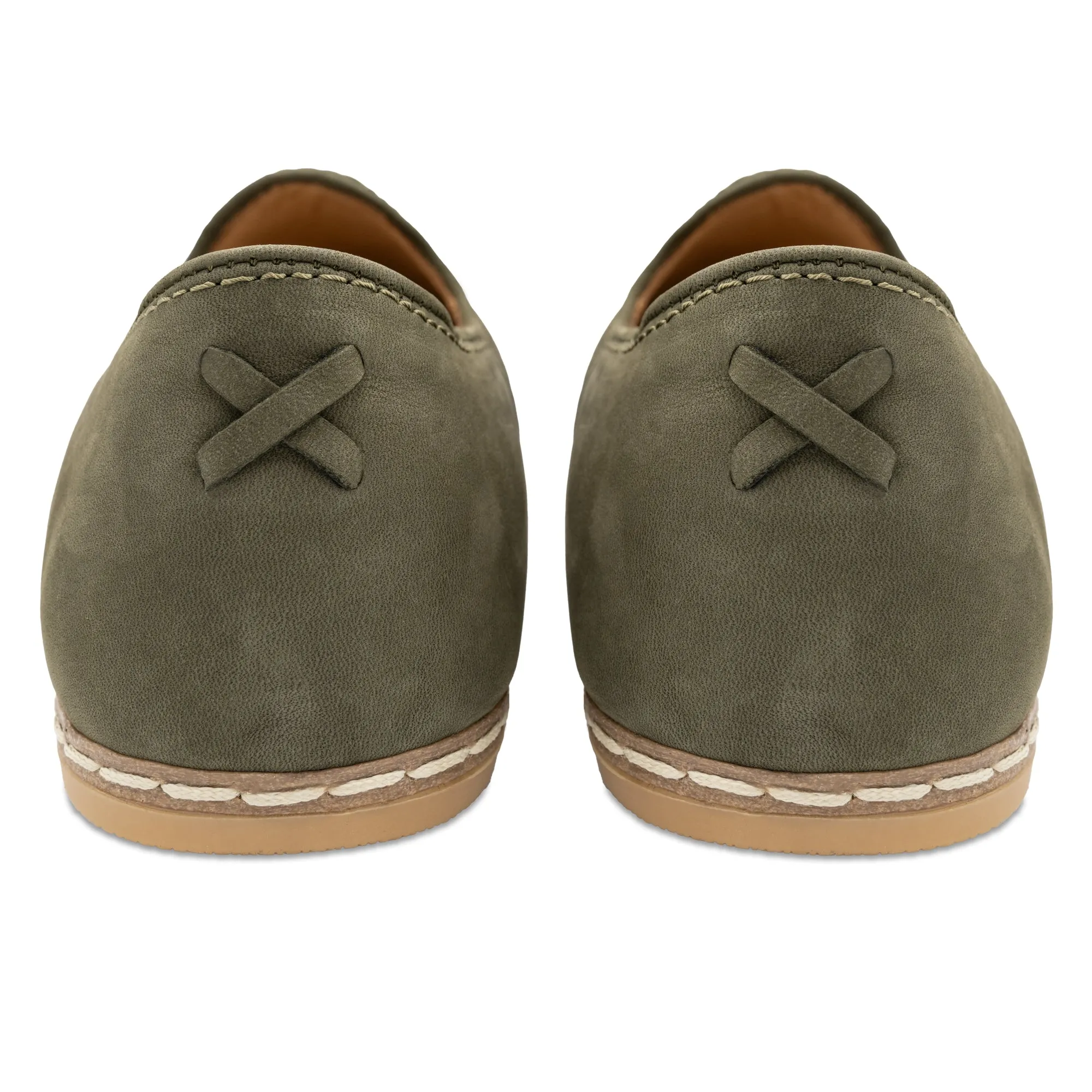 Women Casual Fashion Rhinestone Slip On Loafers Olive Nubuck Slip Ons for Men