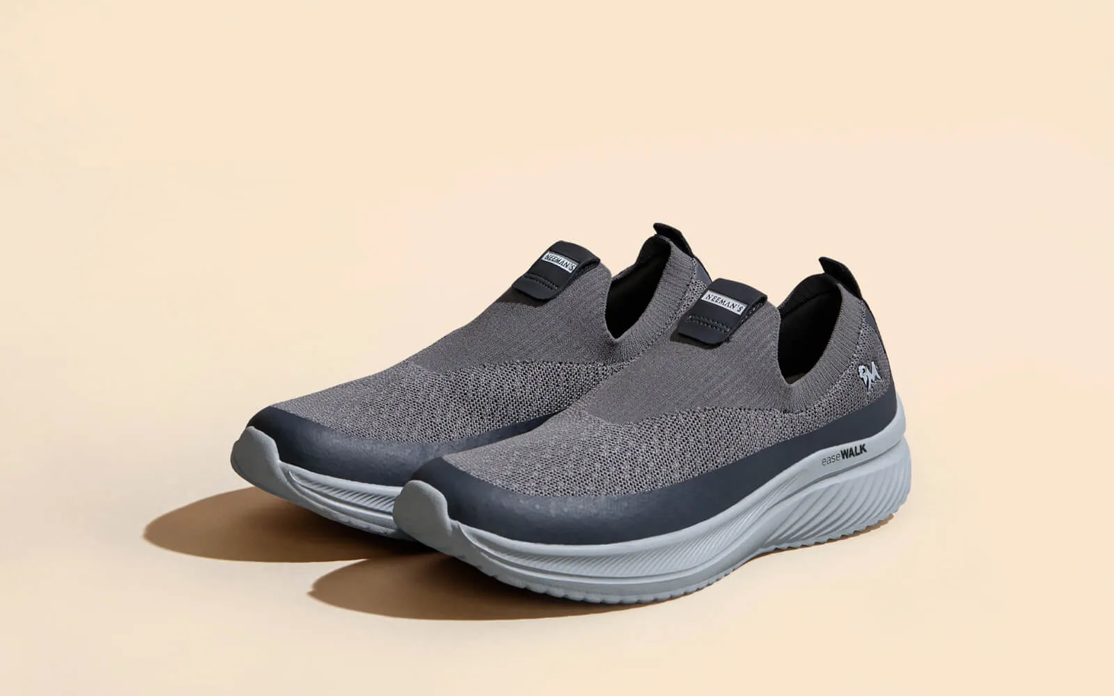 Ease Walk Slip Ons : Grey Pregnancy Shoes Slip On