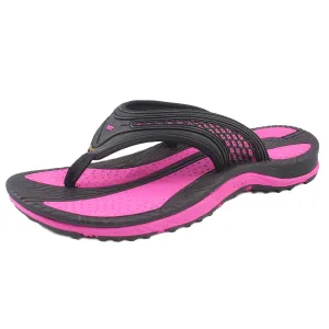 Flip Flops With Clear Straps Signature Sports: 8508 Fuchsia