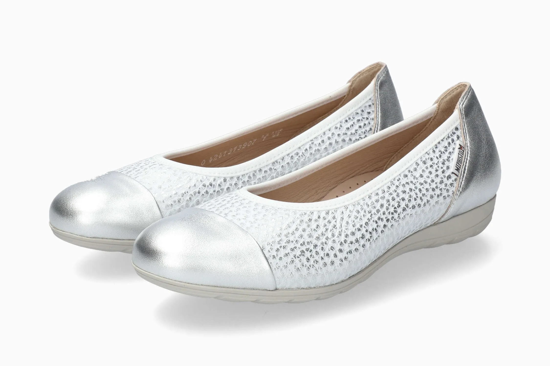Erika - Silver Plastic Slip On Shoes