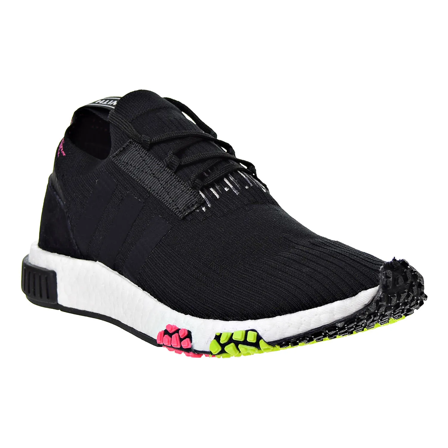 Adidas NMD_Racer Primeknit Men's Running Shoes Core Black/Core Black/Solar Pink Adidas Daily Training Running Shoes