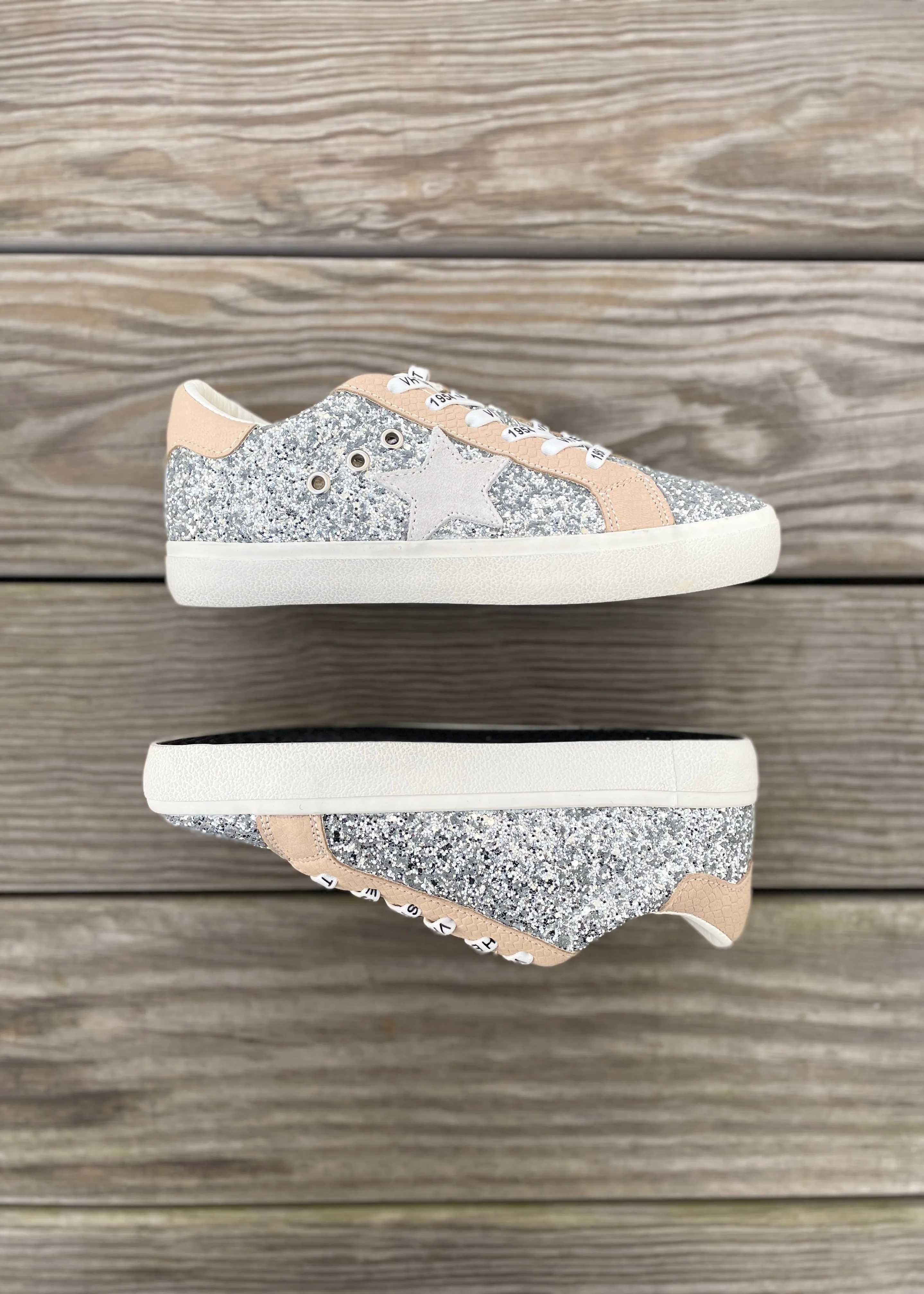 silver glitter low top sneaker Af1 Sneakers