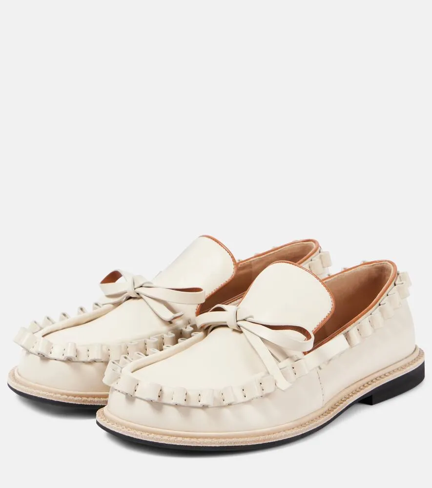 JW Anderson Ruffled leather moccasins Derby Loafers
