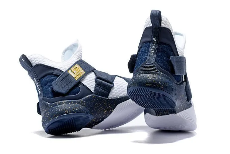 Nike Lebron Soldier XII 12 SFG EP White Grey Blue Shoes Sale Size US7,8,8.5,9,10,11,12 Asics Gel Dedicate 6 Tennis Shoes