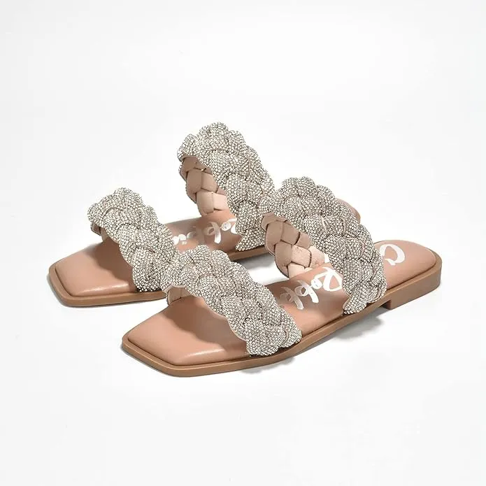 D Type Flip Flop Cape Robbin Women's Mana Braided Sandals