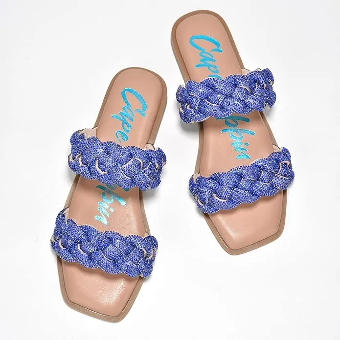 Cape Robbin Women's Mana Braided Sandals Cobia Flip Flops