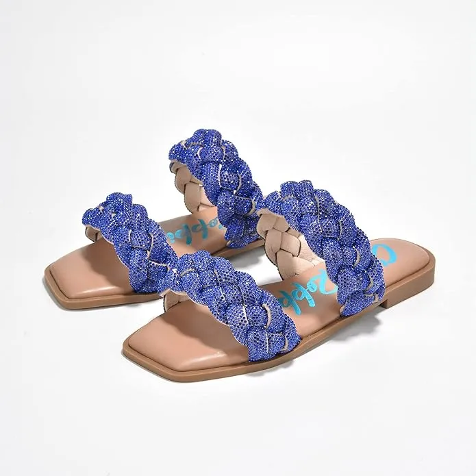 Cape Robbin Women's Mana Braided Sandals Flip Flops With Backs