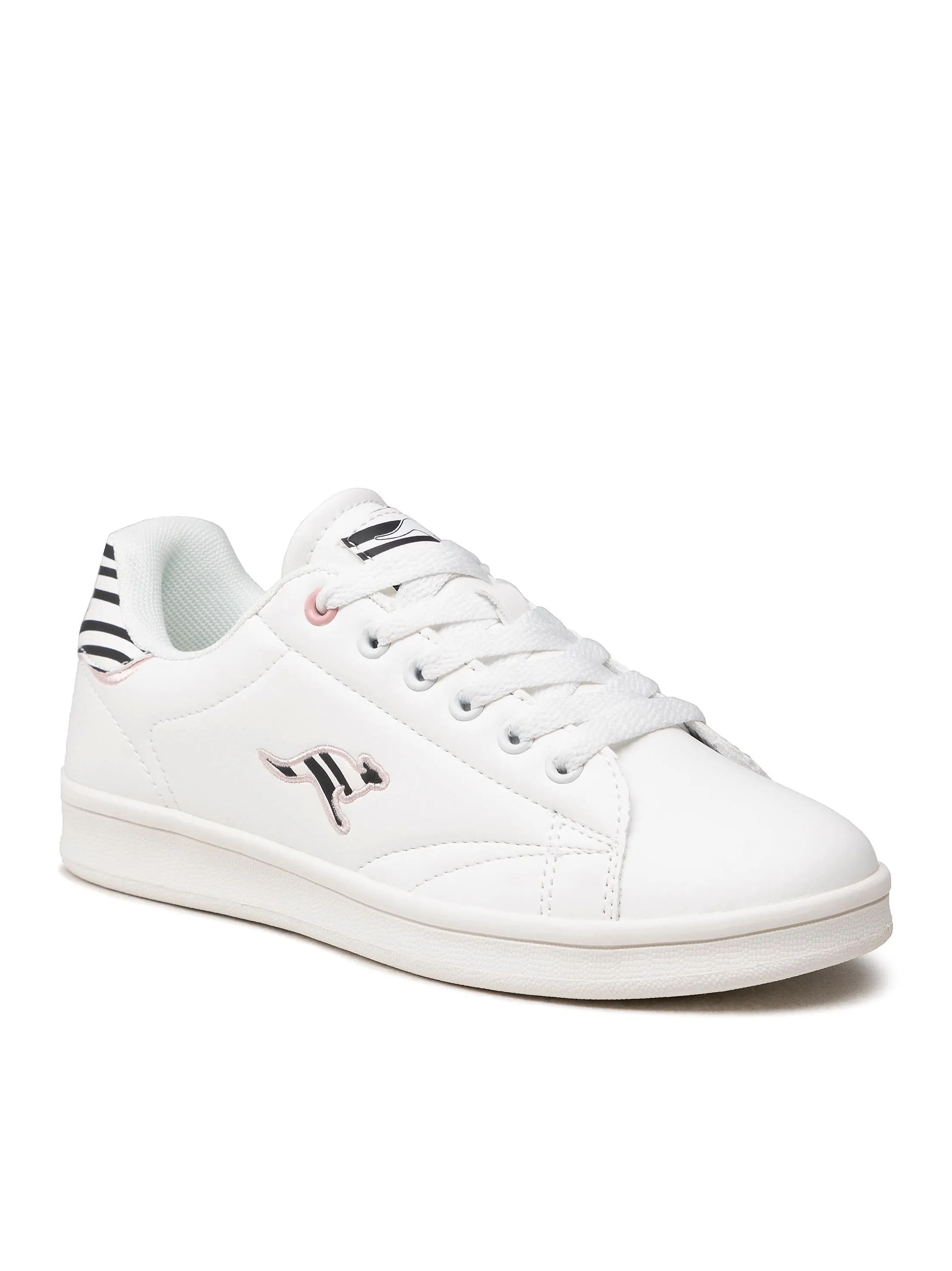 Atmosphere Flat Shoes Women's Embroidered KangaRoos Shoes,White