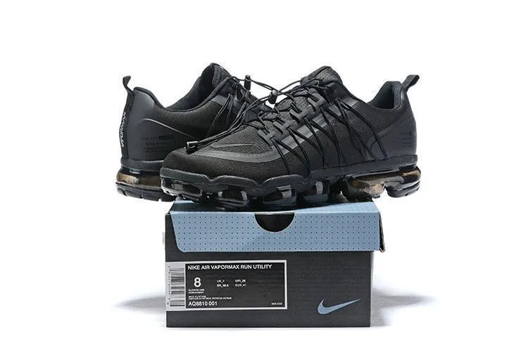 Eco Friendly Sneakers Nike Air Vapormax Run Utility All Black Shoes Sneakers Men Sale Size US 7, 8, 8.5, 9, 10, 11