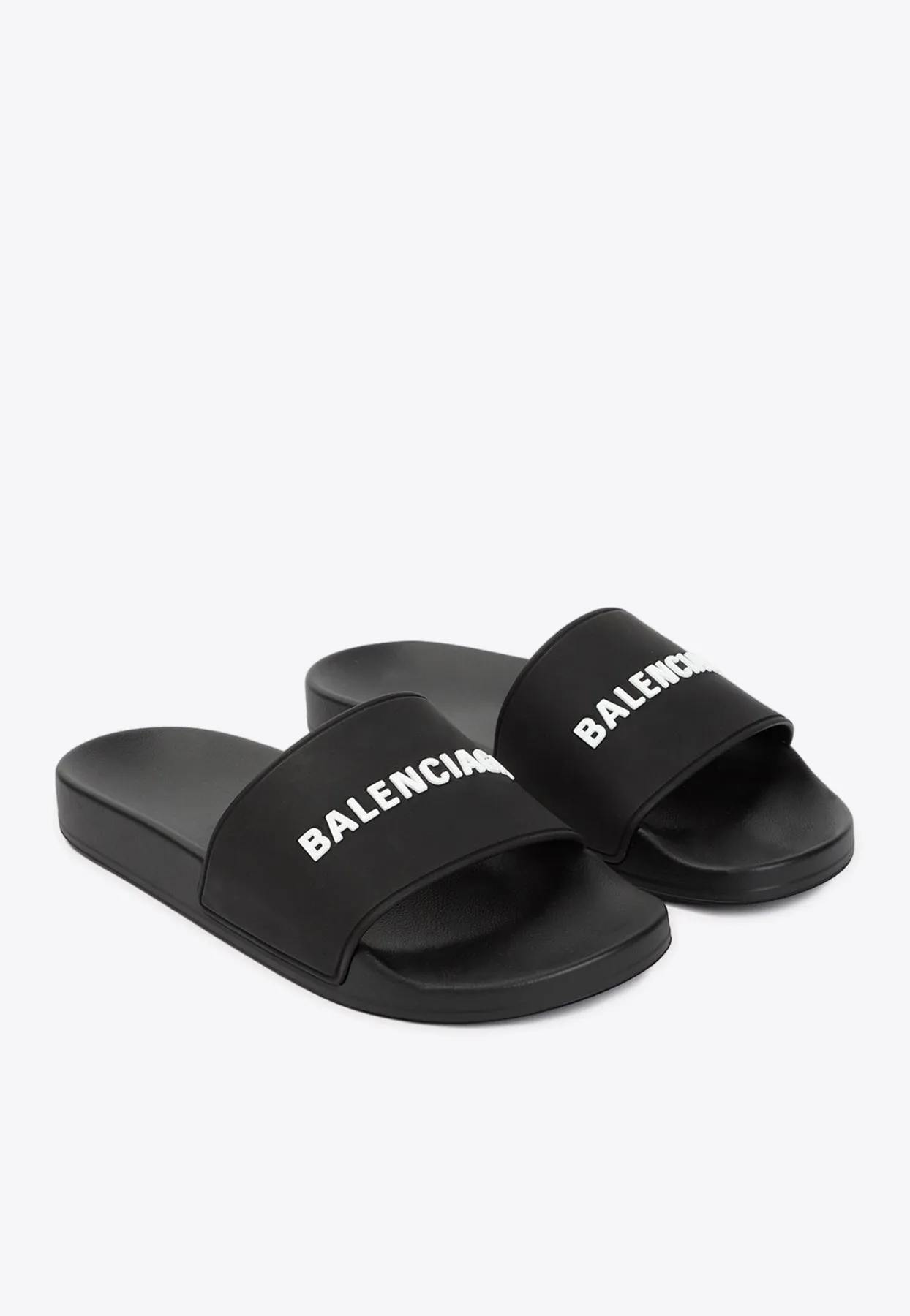 3D Logo Rubber Pool Slides Spring Step Sandals