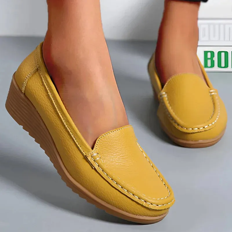 Elegant Casual Flat Loafers for Women Wedge Loafers Size 6.5 Under $80