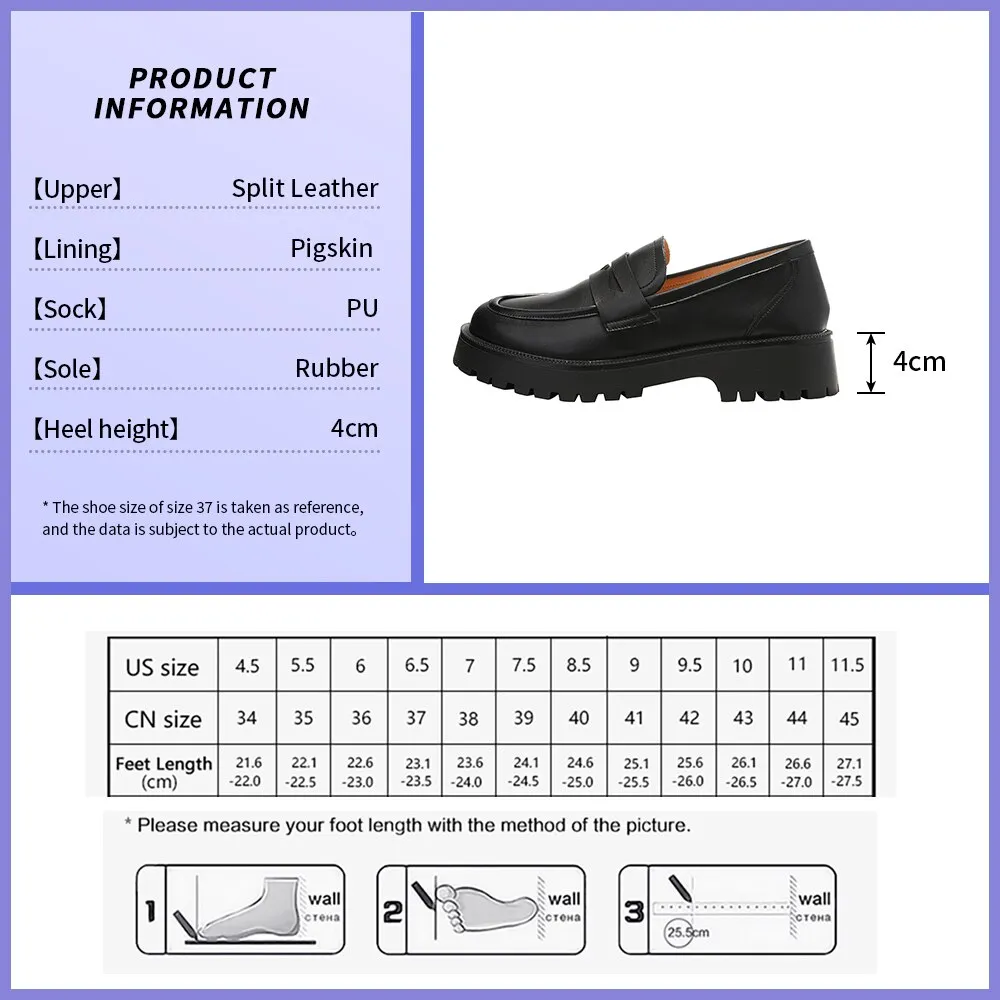 Loafers With Joggers JMPX 2022 Brand Women Real Leather Shoes Fashion Autumn White High Platform Thick Heel Shoes Big Size 42 Woman Office Lady Pumps