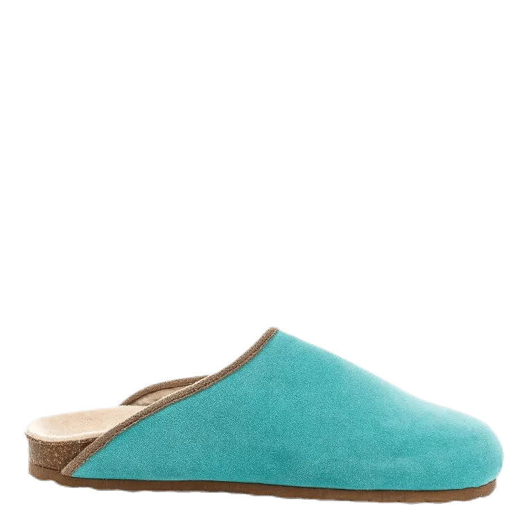 Muffy Suede Green Sand Slippers