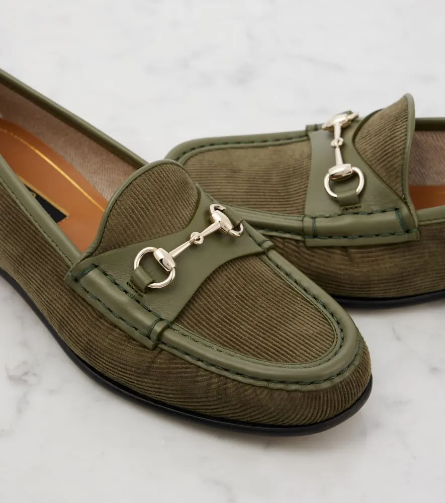 Loafers Style Gucci Horsebit 1953 corduroy loafers