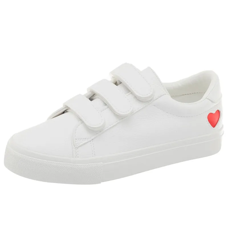 Womens Cute Love Heart Easy CleanFlats Sneakers Sneakers Washing Machine