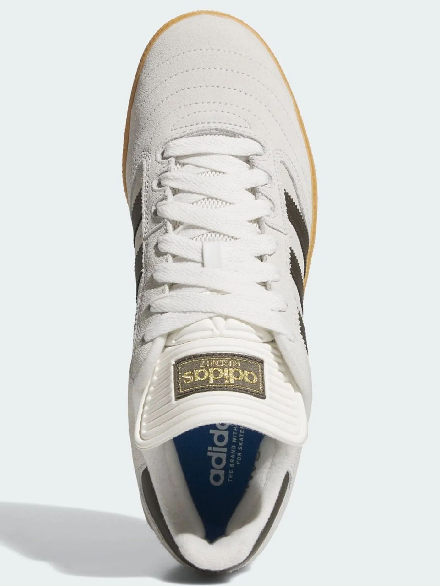 Busenitz Crystal White/Shadow Olive/Gum3 Shoes Adidas Basketball Shoes Harden