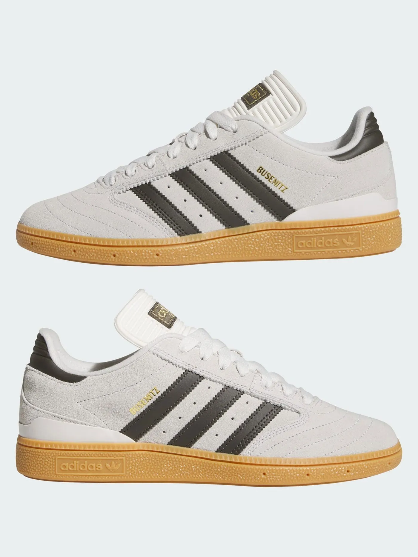 Busenitz Crystal White/Shadow Olive/Gum3 Shoes Harley Quinn Shoes Adidas