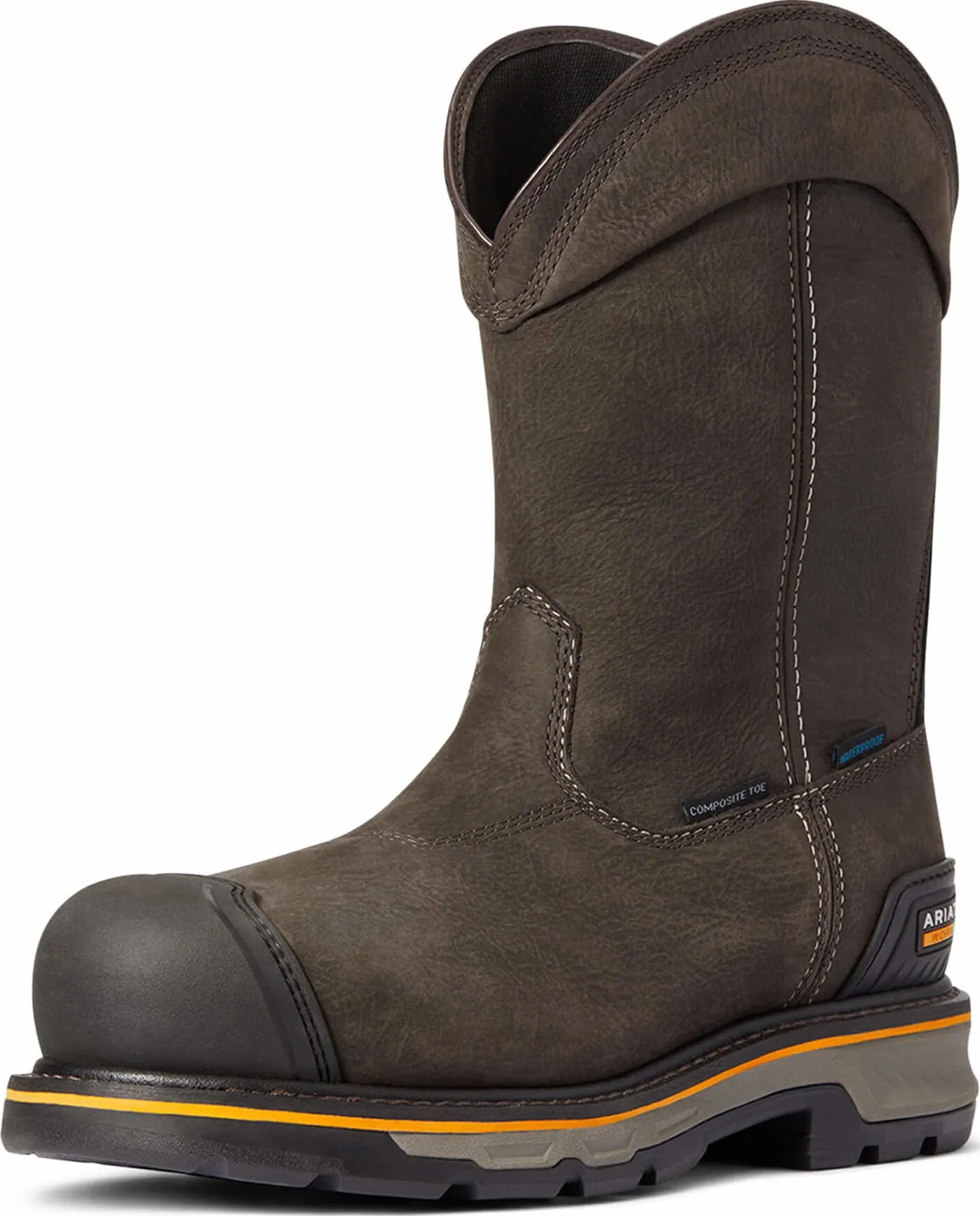 ARIAT Men's Stump Jumper Pull On Waterproof 10038282 8 Steel Toe Work Boots