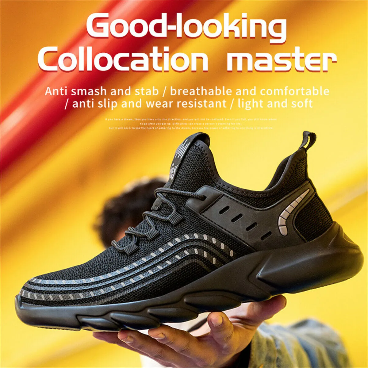 Design Your Own Work Boots Anti-Pierce Work Safety Steel Toe Boot Lightweight Breathable Construction Boots