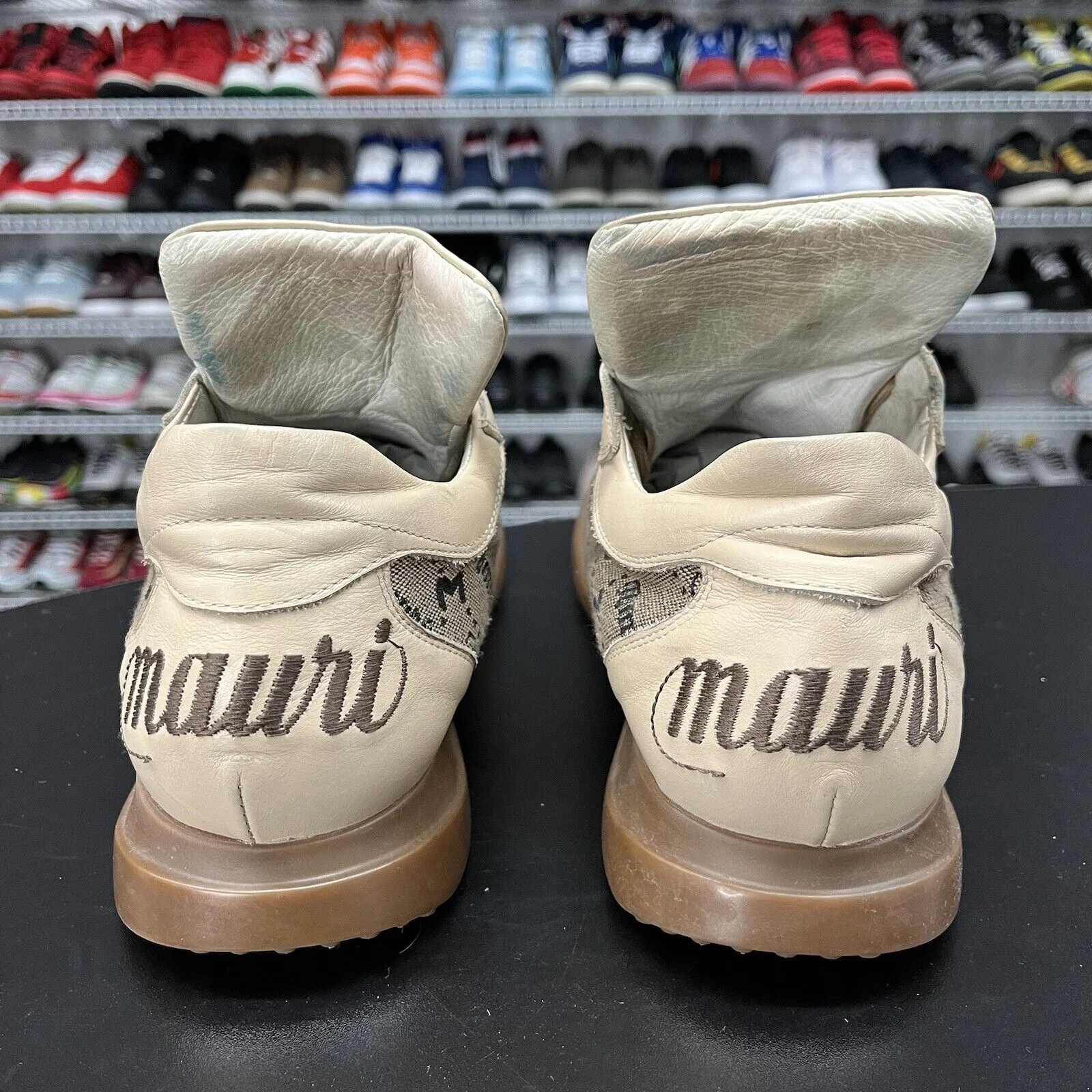 Size 2 Sneakers Mauri King Aligator Crocodile Leather Beige Dress Shoes Men's Size US 10.5