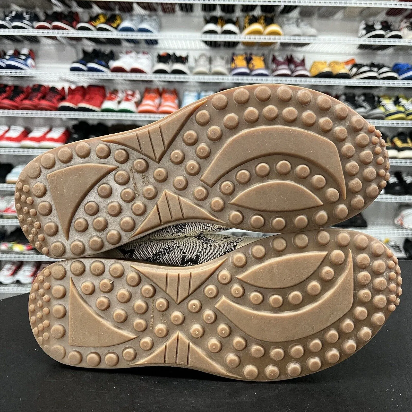 Mauri King Aligator Crocodile Leather Beige Dress Shoes Men's Size US 10.5 Sport Low Suede Sneakers