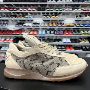 Mauri King Aligator Crocodile Leather Beige Dress Shoes Men's Size US 10.5 Spalding Sneakers