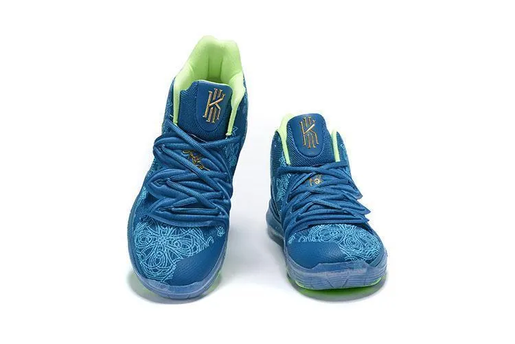Different Asics Shoes Nike Kyrie 5 Navy Gold Basketball Shoes Men !!! CYBER MONDAY SALE !!!