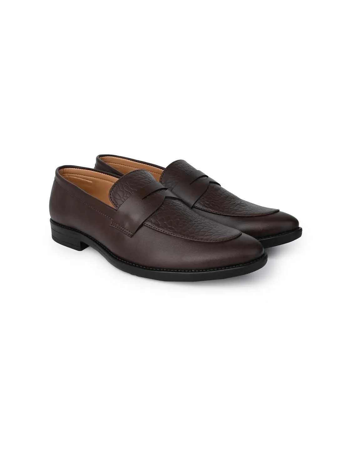 Esmee Brown Men Formal Slip Ons Checkerboard Slip On
