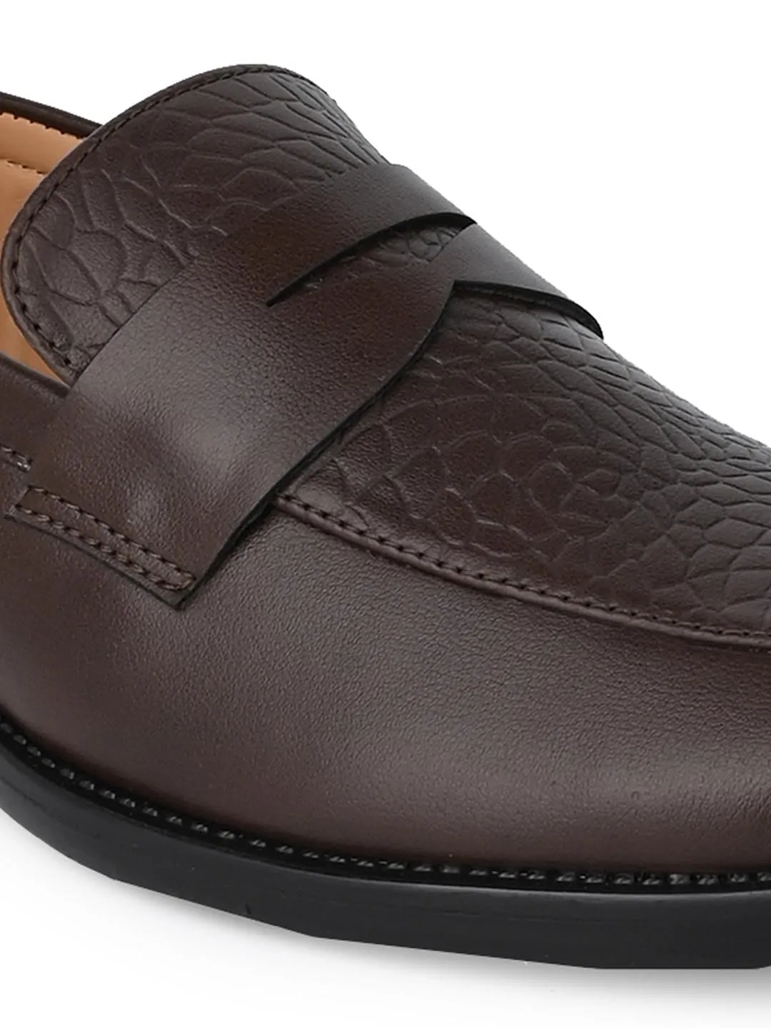 Slip Ons Platform Esmee Brown Men Formal Slip Ons