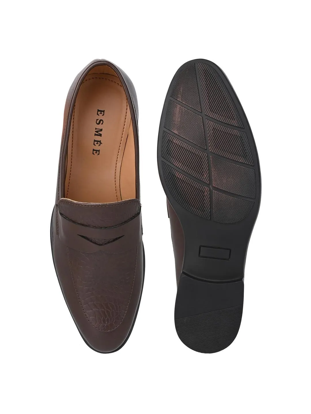 Esmee Brown Men Formal Slip Ons Size 9 Slip On Shoes