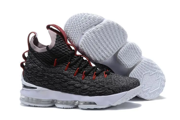 Nike Lebron XV 15 Black Red White Men Shoes Sale Size US7,8,8.5,9,10,11,12 Best Asics Running Shoes For Flat Feet