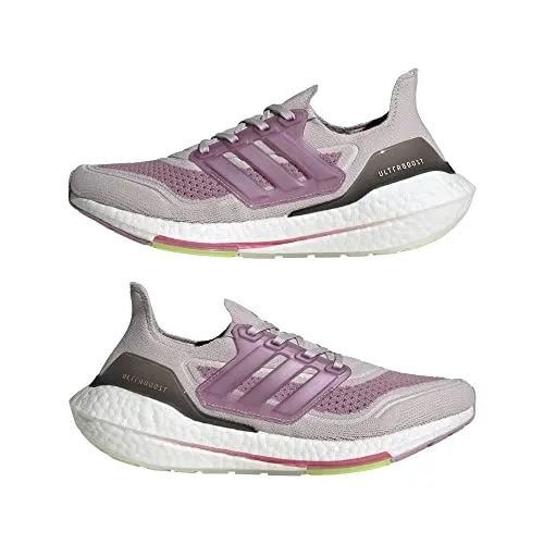 Adidas Japanese Writing Shoes adidas Women's Ultraboost 21 Running Shoe, Ice Purple/White/Rose Tone, 8.5