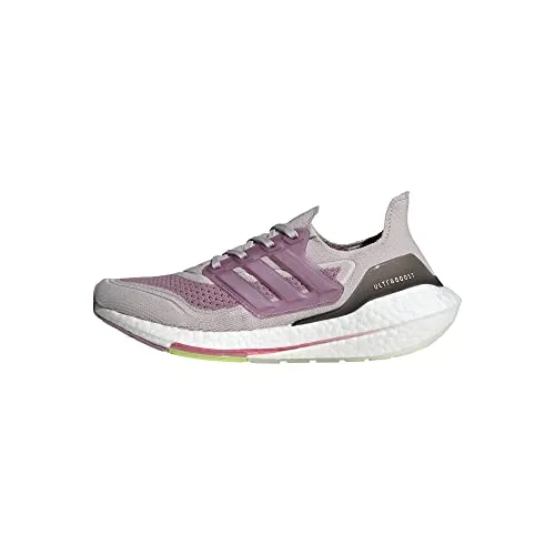 Adidas Minecraft Shoes adidas Women's Ultraboost 21 Running Shoe, Ice Purple/White/Rose Tone, 8.5