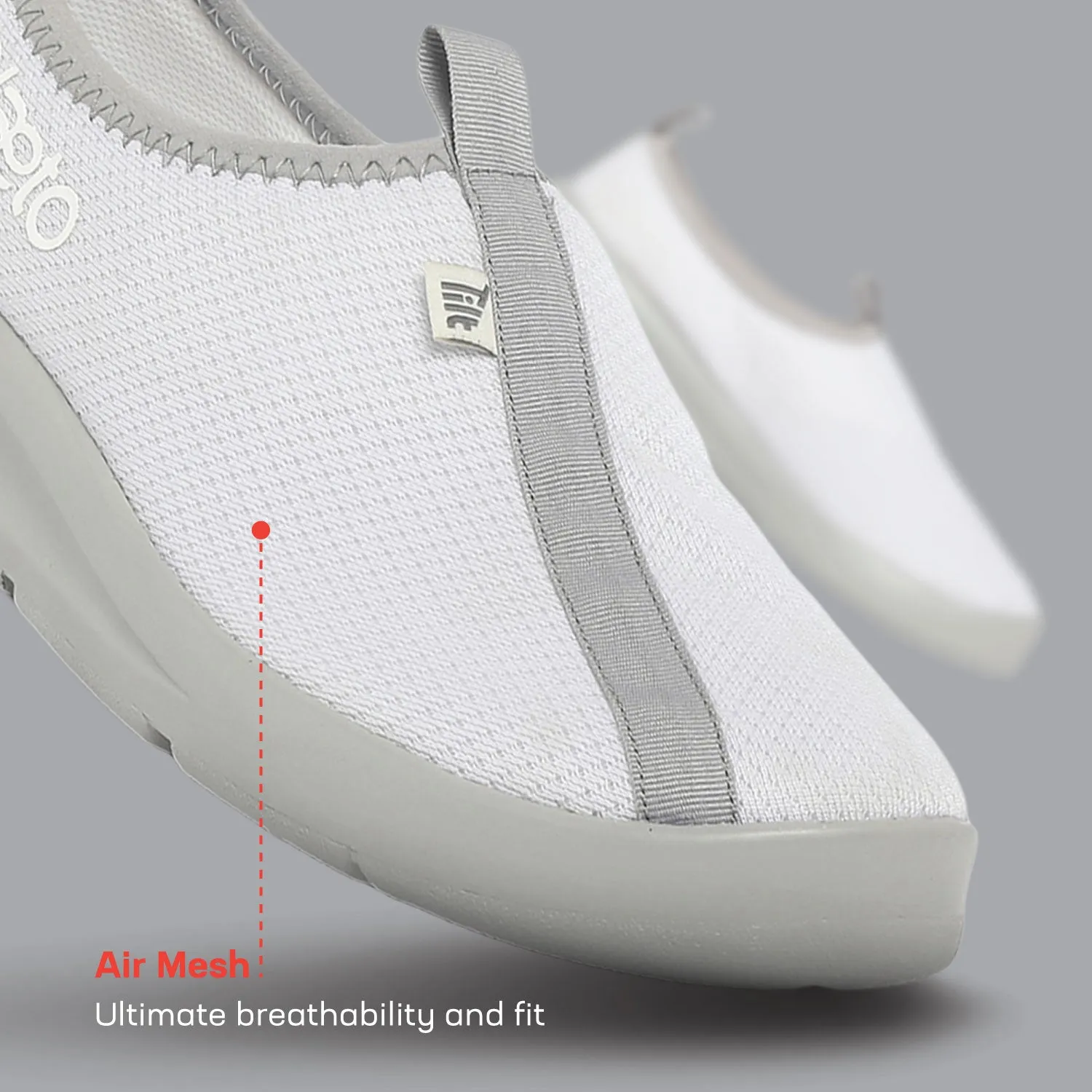 Ryka Slip On Sneakers EZPlay Slip Ons for Men-White