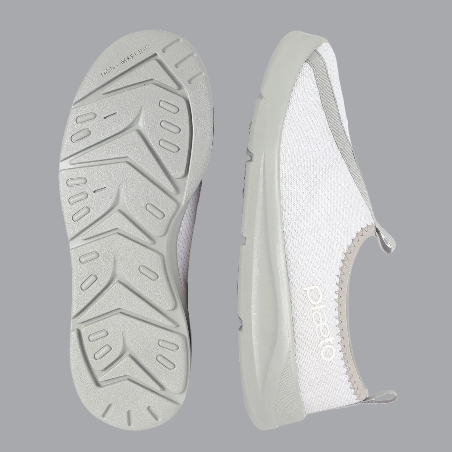 Hiking Slip On Shoes EZPlay Slip Ons for Men-White