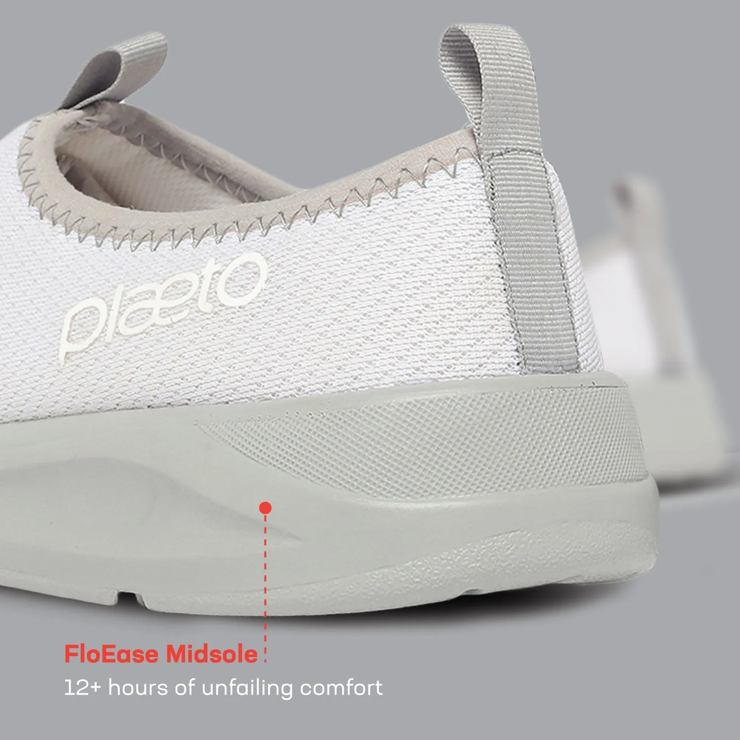 EZPlay Slip Ons for Men - White Slip Ons Boots